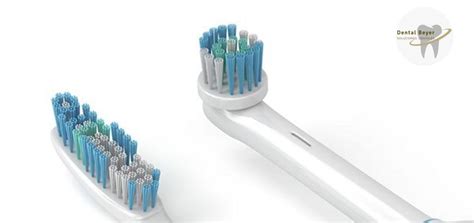 Esquema de un cepillo dental doble y un cepillo dental de triple cabezal