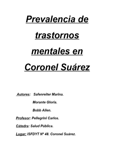 Gráfico o ilustración sobre la prevalencia de trastornos de salud mental en la tercera edad