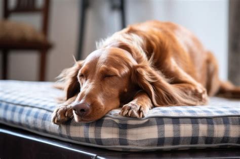 perro anciano en cama ortopedica