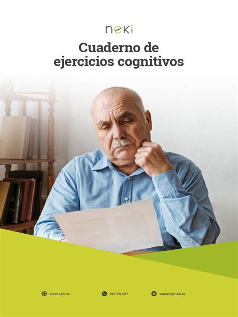 Imagen de un adulto mayor completando un cuaderno de ejercicios cognitivos con lápiz.