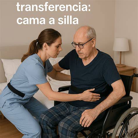 Infografía: pasos de transferencia segura cama-silla