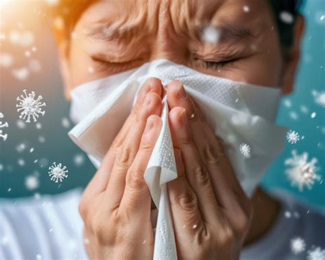 Imagen temática: persona con síntomas de gripe, tosiendo o estornudando, en un entorno de trabajo.