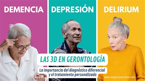 Gráfico esquemático: diferenciar depresión y demencia en adultos mayores