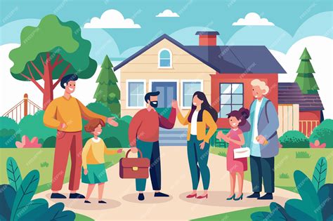 Dibujo de vecinos mirando con extrañeza a un hombre rodeado de árboles