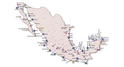 Mapa: Ubicación de Capitanías de Puerto relevantes para trámites