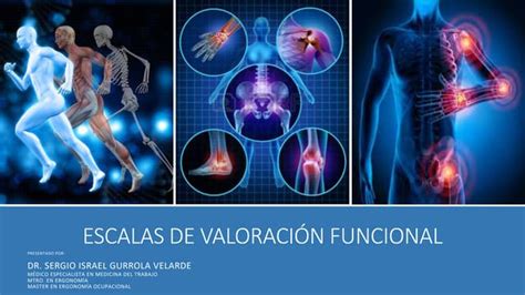 Gráfico comparativo de las diferentes escalas de valoración funcional