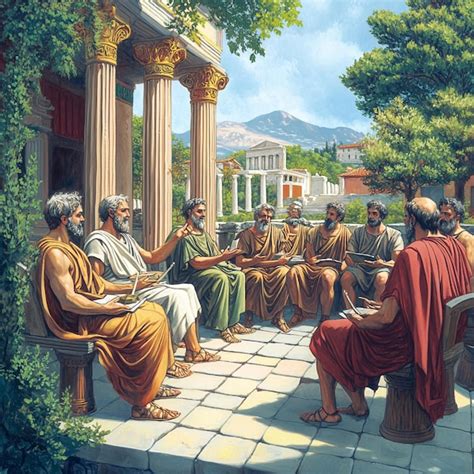 Ilustración: Gerontes espartanos debatiendo