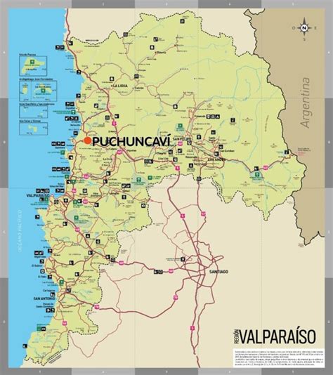 Mapa de la zona de Quintero y Puchuncaví destacando el cordón industrial y sus efectos