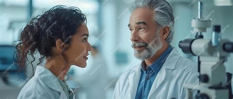 Oftalmólogo realizando un examen ocular