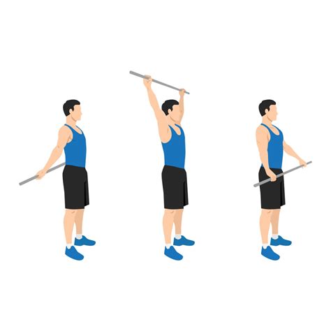 Esquema de flexiones de brazos con un palo de escoba para soporte