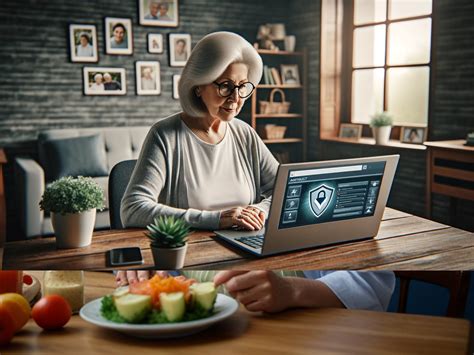 Ilustración: Seguridad financiera digital para adultos mayores
