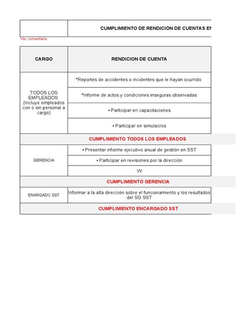 Ejemplo de formulario de rendición de cuentas SENADIS