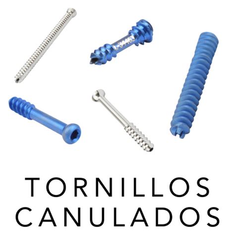 Representación de tornillos canulados para fijación de fractura de cuello femoral