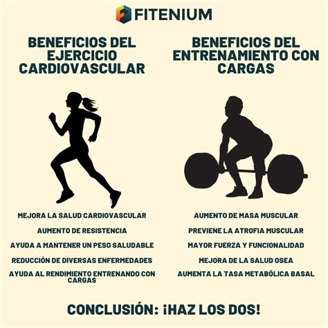 Esquema de los beneficios del ejercicio: salud cardiovascular, fuerza muscular, equilibrio y bienestar cognitivo.