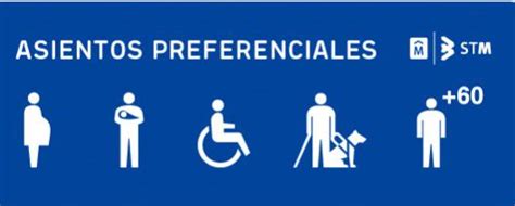 Señalización de asiento preferente en transporte público