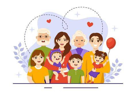 Ilustración de una familia con énfasis en el apoyo económico para niños