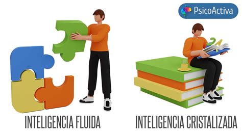 Infografía comparativa: diferencias entre el desarrollo de la inteligencia fluida y cristalizada en el proceso de envejecimiento de personas con DI.