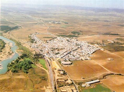 Foto aérea de Peñaflor, destacando su extensión y urbanización