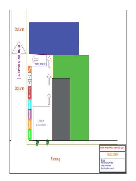 Esquema de distribución de áreas comunes y habitaciones en el centro de reposo