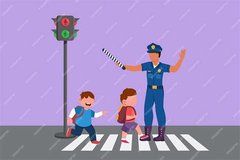 Ilustración de un peatón cruzando un paso de cebra, con un conductor reduciendo la velocidad.