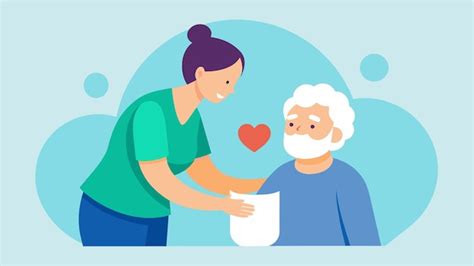 Ilustración de un programa de capacitación para cuidadores, con personas aprendiendo técnicas de cuidado.