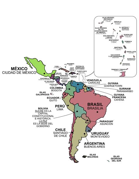 mapa de latinoamérica con los países donde opera SURA Asset Management