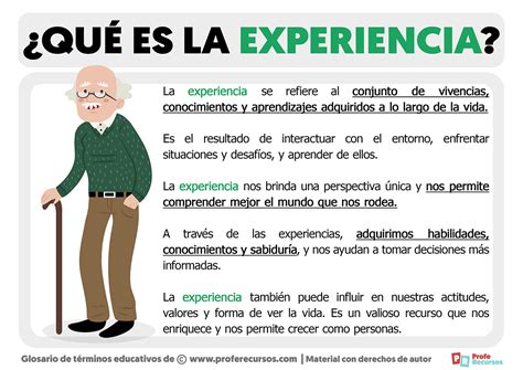 Infografía sobre la acumulación de conocimiento y experiencia a lo largo de la vida
