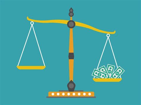 Ilustración: balanza de la justicia con un niño en un platillo y dinero en el otro