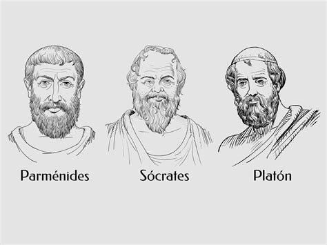 Ilustración de filósofos de la antigua Grecia (Aristóteles y Platón) y Roma (Séneca)
