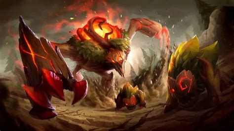 Diseño conceptual de una mascota de jungla en League of Legends