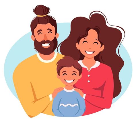 ilustración de un niño siendo abrazado por una familia