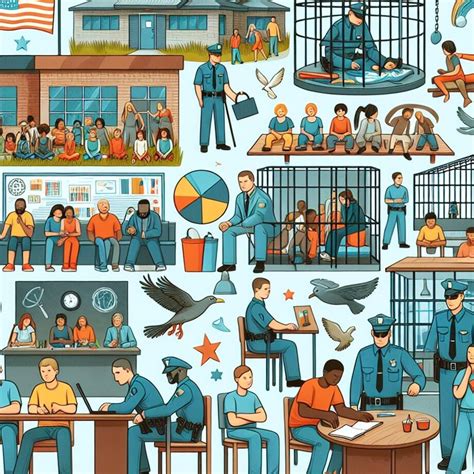 Diagrama que ilustra los diferentes tipos de centros y sanciones dentro del sistema de justicia juvenil.