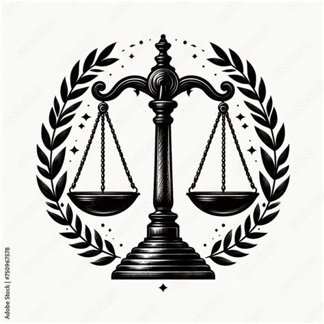 Ilustración de una balanza de justicia o símbolo legal