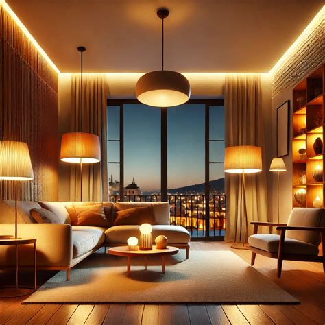 Dormitorio con iluminación cálida y estratégica para la noche