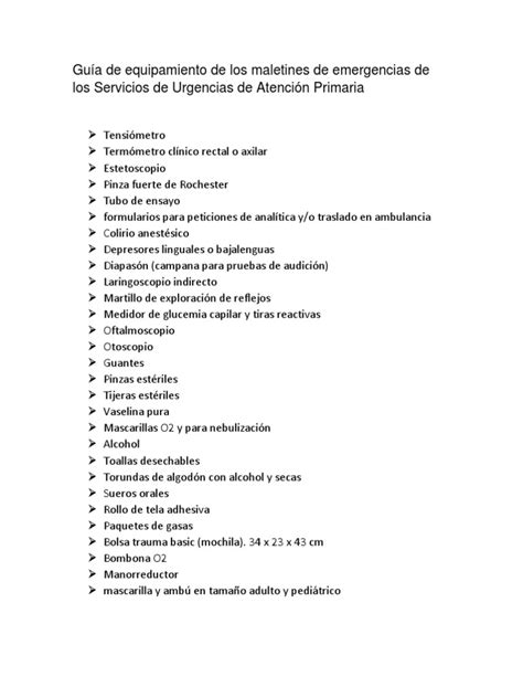 Gráfico comparativo que muestra el contenido de maletines de médicos de atención primaria y el ideal según consenso.