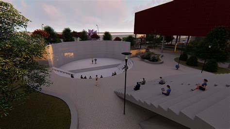 Anfiteatro al aire libre en un barrio