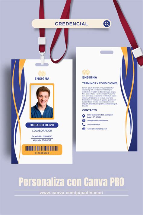 Diseño de credencial PVC con logo corporativo