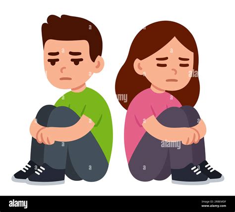 Ilustración de niños tristes en un entorno institucional