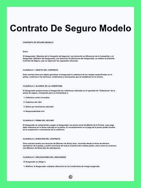 Ilustración de un contrato de seguro con las exclusiones marcadas