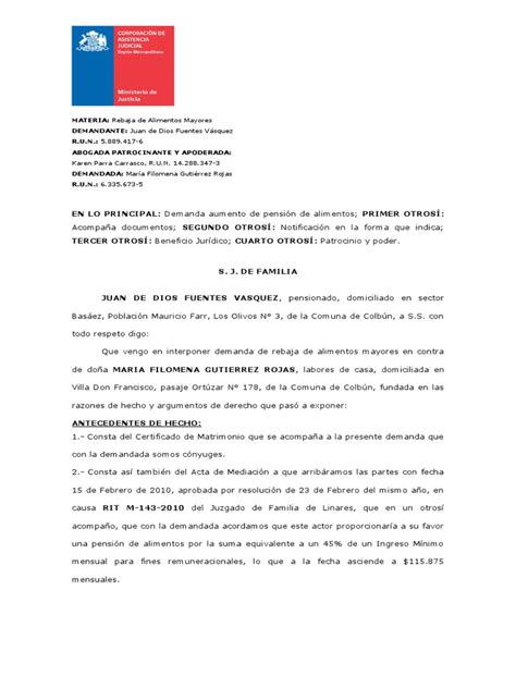 Esquema comparativo entre rebaja y cese de pensión de alimentos