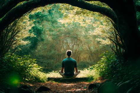 Foto de una persona meditando o realizando una actividad de autocuidado, como caminar en la naturaleza.