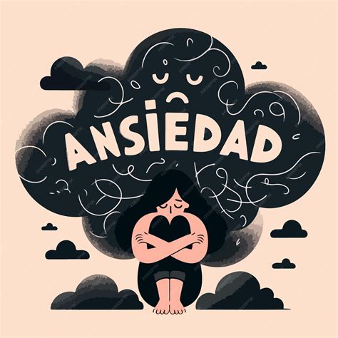 Ilustración de una persona con ansiedad y pensamientos obsesivos