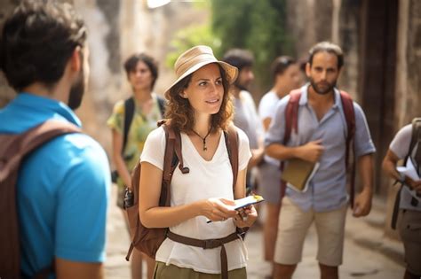 Fotografía de un grupo de turistas escuchando atentamente a un guía local