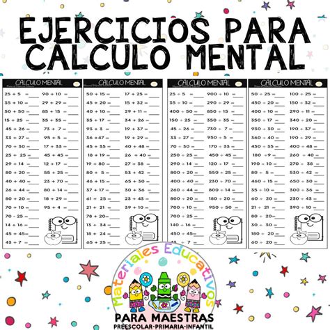 Ilustración de una cuadrícula con números para ejercicios de cálculo mental.