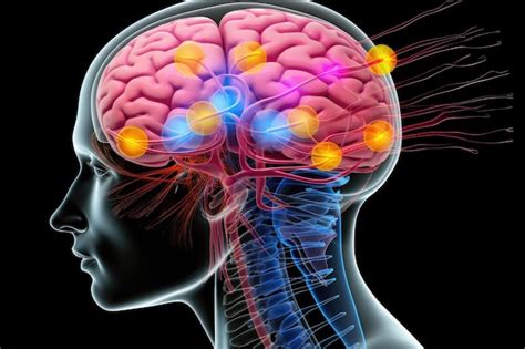 Esquema de un cerebro con áreas cognitivas resaltadas