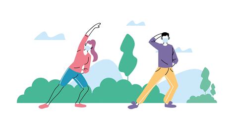 Ilustración de personas realizando actividad física moderada