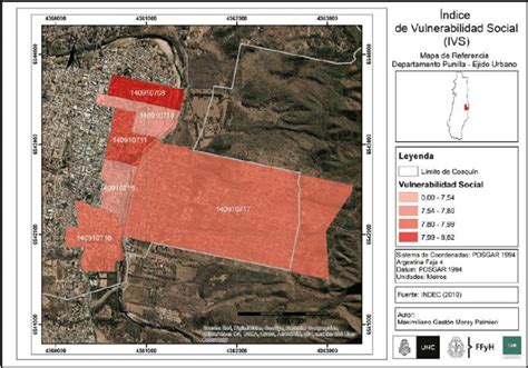 Mapa de Argentina mostrando niveles de vulnerabilidad social ante desastres por departamento (IVSD 2022)