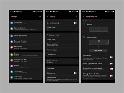 Teléfono Samsung Galaxy mostrando los ajustes de accesibilidad con varios iconos