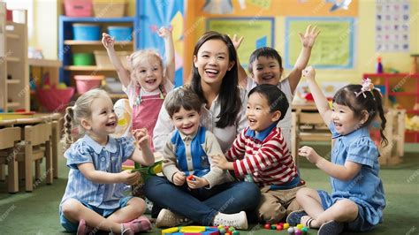Foto de una guardería inclusiva con niños jugando
