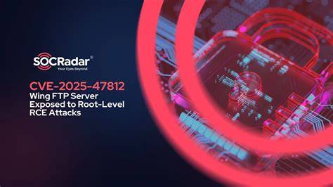 InfografÍa sobre CVE-2025-47812 y Wing FTP Server: vectores de ataque, impacto y mitigaciones